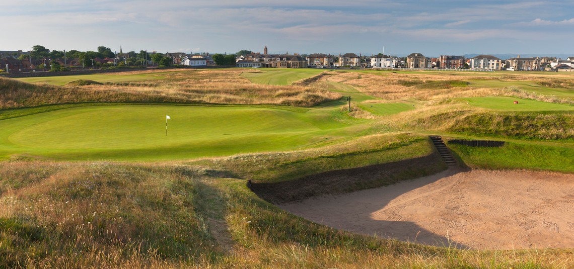 Prestwick Golf Course overlooking bunker